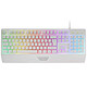 Mars Gaming MK124 (Blanc) Clavier gaming - interrupteurs méca-membranes - repose-poignets - rétroéclairage RGB - AZERTY, Français