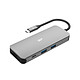 Silicon Power SR30 Station d'accueil USB 3.0 Type-C 8-en-1 avec 2x USB-A, 1x USB-C, 1x USB-C PD, 1x HDMI, 1x Ethernet, 1x SD et 1x microSD