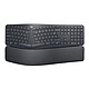 Logitech K860 Ergo Clavier ergonomique sans fil - fonctions multimédia - repose-poignet matelassé - AZERTY, Français