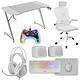 Mars Gaming Full Setup 2025 (Blanc) Pack complet pour gamer - bureau 120 x 60 cm - siège - pack clavier/souris - tapis de souris - casque stéréo - enceintes 2.0 10W - manette filaire