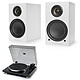 Triangle Elara LN01A Blanc + Muse MT-109 BTO Noir Enceinte sans fil Hi-Fi Bluetooth (par paire) + Platine vinyle 2 vitesses (33/45 tours) - Bluetooth - RCA - Cellule Audio Technica