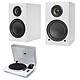 Triangle Elara LN01A Blanc + Muse MT-109 BTO Blanc Enceinte sans fil Hi-Fi Bluetooth (par paire) + Platine vinyle 2 vitesses (33/45 tours) - Bluetooth - RCA - Cellule Audio Technica