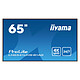 iiyama 65" LED - ProLite LH6541UHS-B1AG 3840 x 2160 pixels 16:9 - VA - Dalle mate, Haze 25% - 5000:1 - 500 cd/m² - 6.5 ms - HDMI - Ethernet - Haut-parleurs intégrés 2 x 10W - 24/7 - Noir