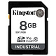 Kingston Industrial SDIT/8GB Carte mémoire SDHC UHS-I U3 V30 A1 8 Go
