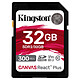 Kingston SD Canvas React Plus SDR2/32GB Carte mémoire SDHC UHS-II U3 V90 32 Go