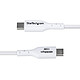 StarTech.com Câble USB-A vers USB-C 2.0 - 3A - 2 m - Blanc pas cher