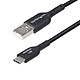 StarTech.com Câble USB-A vers USB-C 2.0 - 3A - 1 m - Noir Cordon de charge et synchronisation USB-A mâle / USB-C 2.0 mâle - 3A - 1 mètre - Noir