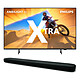 Philips The Xtra 65PML9049/12 + Yamaha SR-B20A Noir Téléviseur Mini LED 4K 65" (164 cm) - 144 Hz - Dolby Vision/HDR10+ - 2x HDMI 2.1 - FreeSync Premium Pro - Wi-Fi/Bluetooth - Ambilight 3 côtés + Barre de son 2.1 - 120 Watts - DTS Virtual:X - Bluetooth 5.0 - Subwoofer intégré