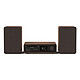 Pure Classic Stereo Café/Noyer Chaîne Hi-Fi 2 x 50 W - CD/FM/DAB+/MP3 - Spotify - Wi-Fi/Bluetooth - Réveil - AUX