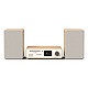 Pure Classic Stereo Blanc/Chêne - Chaîne Hi-Fi 2 x 50 W - CD/FM/DAB+/MP3 - Spotify - Wi-Fi/Bluetooth - Réveil - AUX