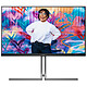 AOC 31.5" LED - Graphic Pro U32U3CV Ecran PC 4K - 3840 x 2160 pixels  - 4 ms (gris à gris) - 16/9 - Dalle IPS - HDR 400 - Adaptive-Sync - HDMI/DisplayPort/USB-C - Pivot - Hub USB 3.1 - RJ45 - Haut-parleurs - Noir/Argent