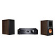 Magnat MC 400 + Klipsch RP-600M II Noyer Système tout-en-un CD/FM/DAB+ Hi-Res Audio - Wi-Fi/Bluetooth/Ethernet - AirPlay - Multiroom - USB - 3 entrées numériques - 3 entrées analogiques + Enceinte bibliothèque 100 Watts (par paire)