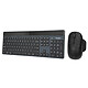 Targus EcoCombo - EcoSmart Keyboard + EcoSmart ErgoFlip Mouse  Ensemble clavier alimenté par énergie solaire et souris sans fil ergonomique pour droitiers et gauchers - matériau écologique antimicrobien - AZERTY Français