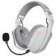 Mars Gaming MHW-Pro (Blanc) Casque-micro sans fil pour gamer - Bluetooth 5.3/RF 2.4 GHz - circum-aural - son surround 7.1 - microphone amovible - compatible PC/PS4/PS5/Switch/Xbox Series