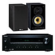 Onkyo TX-8220 Noir + Davis Acoustics Balthus 30 Frêne Noir Ampli-tuner stéréo 2 x 100 W  - Bluetooth - Tuner FM/DAB+ + Enceinte bibliothèque 80 Watts (la paire)