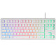 Mars Gaming MK023 (Blanc) Clavier gaming - interrupteurs méca-membranes - rétroéclairage RGB - AZERTY, Français