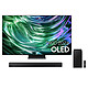Samsung OLED TQ55S90D + HW-B530 Téléviseur OLED 4K 55" (140 cm) - 100 Hz/144 Hz - HDR10+ Gaming - Wi-Fi/Bluetooth/AirPlay 2 - HDMI 2.1/ALLM/FreeSync Premium - Son 2.1 40W - Dolby Atmos sans fil + Barre de son 2.1 - 360 Watts - DTS Virtual:X / Dolby Audio