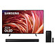 Samsung OLED TQ55S85D + HW-B530 Téléviseur OLED 4K 55" (140 cm) - 100 Hz/144 Hz - HDR10+ Gaming - Wi-Fi/Bluetooth/AirPlay 2 - HDMI 2.1/ALLM/FreeSync Premium Pro - Son 2.0 20W - Dolby Atmos + Barre de son 2.1 - 360 Watts - DTS Virtual:X / Dolby Audio