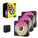 Corsair iCUE LINK RX120 MAX RGB Triple Pack (Noir) pas cher