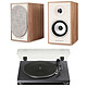 Triangle Borea BR02 CONNECT Chêne Clair + Teac TN-180BT-A3 Noir Enceintes actives Bluetooth 5.0 (par paire) + Platine vinyle à courroie - 3 vitesses (33-45-78 trs/min) - Bluetooth - Pré-ampli intégré - Cellule Audio-Technica ATN3600L