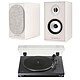 Triangle Borea BR02 CONNECT Crême + Teac TN-180BT-A3 Noir Enceintes actives Bluetooth 5.0 (par paire) + Platine vinyle à courroie - 3 vitesses (33-45-78 trs/min) - Bluetooth - Pré-ampli intégré - Cellule Audio-Technica ATN3600L