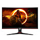 AOC 23.6" LED - C24G2AE/BK Ecran PC Full HD 1080p - 1920 x 1080 pixels - 1 ms (MPRT) - 16/9 - Dalle VA incurvée - 165 Hz - FreeSync Premium - DisplayPort/HDMI/VGA - Noir/Rouge