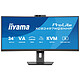 iiyama 34" LED - ProLite XCB3497WQSNPH-B1 Monitor PC UltraWide WQHD - 3440 x 1440 pixel - 0,4ms (MPRT) - Widescreen 21/9 - Pannello curvo VA - 120 Hz - Freesync Premium - Commutatore KVM - HDMI/DisplayPort/USB-C - Nero