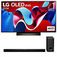 LG OLED55C4 + S90TY Téléviseur OLED evo 4K UHD 55" (139 cm) - 120 Hz - Dolby Vision - Wi-Fi/Bluetooth/AirPlay 2 - G-Sync/FreeSync Premium - 4x HDMI 2.1 - Google Assistant/Alexa - Son 2.2 40W Dolby Atmos + Barre de son 5.1.3