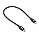 Cable USB-C Thunderbolt 5 (80 Gb/s) de OWC - M/M - 0,3 m - Negro Cable USB-C Thunderbolt 5 (80 Gb/s) - Compatible con Thunderbolt, USB y DisplayPort - PowerDelivery 240 W - M/M