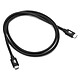 OWC Câble Thunderbolt 5 (80 Gb/s) USB-C - M/M - 0.8 m - Noir Câble USB-C Thunderbolt 5 (80 Gb/s) - Compatible Thunderbolt, USB et DisplayPort - PowerDelivery 240 W - M/M