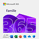 Microsoft 365 Famille (Zone Euro - Français) Licence 6 utilisateurs pour PC / Mac / périphérique iOS/Android (5 appareils utilisables simultanément) - Abonnement 1 an (version boîte avec clé d'activation)