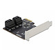 DeLock Carte Contrôleur PCI Express vers 4 ports SATA 6 Gbps Low Profile Carte contrôleur PCI-Express 1x avec 4 ports SATA 6 Gbps internes