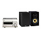 Denon RCD-M41DAB Argent + Davis Acoustics Balthus 30 Noir Micro-chaîne Hi-Fi 2 x 30 Watts - Radio FM/DAB+ - Lecteur CD - Bluetooth - RCA/Optique - Sortie casque 3.5 mm - Horloge + Enceinte bibliothèque 80 Watts (par paire)
