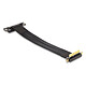 DeLock Riser Card PCIe x4 port courbé à 90° et slot courbé à 90° avec câble 30 cm Câble Flexible Riser PCIe x4 30 cm