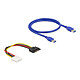Avis DeLock Riser Card PCIe x1 vers slot PCIe x16 avec câble USB 60 cm et câble d'alimentation SATA