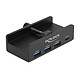 DeLock USB 3.0 Hub externe 3 ports USB-A + 1 port USB-C avec vis de verrouillage Hub USB 3.0 avec 3 ports USB-A + 1 port USB-C