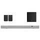 Klipsch Flexus Core 200 Sound Bar Noyer + Flexus Surrounds 100 + Flexus Sub 100 Barre de son 3.1.2 - 185 Watts - Compatible Dolby Atmos - HDMI eARC - Bluetooth + Enceintes sans fil 50 W (par paire) + Caisson de basses sans fil 10" 80 Watts RMS