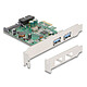 DeLock Carte Contrôleur PCI Express vers 2 ports USB 3.0 et 1 header USB 3.0 Carte contrôleur PCI-Express 2.0 x1 avec 2 ports USB 3.0 et 1 header USB 3.0 interne