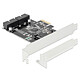 DeLock Carte Contrôleur PCI Express vers 2 headers USB 3.0 Carte contrôleur PCI-Express x1 avec 2 headers USB 3.0 interne