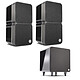 Cambridge Audio Minx Min 22 Noir + Cambridge Audio Minx X301 Noir Enceinte satellite close 2 voies (par paire) + Caisson de basses 300 Watts