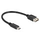DeLock USB-C / USB-A 2.0 - 0.2 m Câble USB-C vers USB-A 2.0 - Mâle / Femelle - 0.2 m