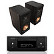 Denon RCD-N12DAB Noir + Klipsch RP-600M II Ebène Micro-chaîne connectée - 2 x 65 Watts - CD/DAB+/HDMI ARC/USB - Wi-Fi/Bluetooth/AirPlay 2 - Multiroom HEOS - Compatible Google Assistant et Alexa + Enceinte bibliothèque 100 Watts (par paire)
