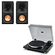 Muse MT-109 BTO Black + Klipsch R-50PM 2-Speed Turntable (33/45 RPM) - Bluetooth - RCA - Audio Technica Cartridge + Pair of Wireless Bookshelf Speakers