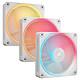 Corsair iCUE LINK LX120-R RGB Triple Pack (Blanc) 3x Ventilateurs de boîtier 120 mm RGB PWM à rotation inversée + hub système Corsair iCUE LINK