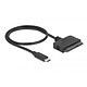 DeLock Adaptateur USB-C 3.1 (10 Gb/s) pour disque dur 2.5" SATA 6 Gb/s à 22 broches femelle Câble adaptateur USB-C 3.1 vers SATA 6 Gb/s à 22 broches pour HDD/SSD standard 2,5''