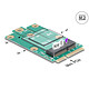 DeLock Mini PCIe male to M.2 key E slot adapter Mini PCIe male to M.2 key E slot adapter