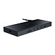 Razer USB 4 Dock (Noir) Station d'accueil universelle USB 4 Type-C - 14 ports (1x USB 4 Type-C, 2x USB 3.1 Type-C avec Power Delivery 20W, 1x USB 3.1 Type-A, 2x USB 3.0 Type-A, 2x USB 2.0 Type-A, 1x DisplayPort 1.4, 1x HDMI 2.1, 1x Gigabit Ethernet, 1x Lecteur carte microSD/SD, 1x Jack 3.5 mm)
