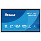 iiyama 86" LED - ProLite TE8615A-B1AG Schermo multi-touch 4K UHD - 16:9 - IPS - 550 cd/m² - 1200:1 - 8 ms - 18/7 - HDMI/DisplayPort/USB-C - Wi-Fi/Bluetooth - HP 2 x 20 W + Subwoofer 20 W - Microfono - Certificazione Android 14 Google EDLA - Nero