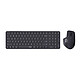 Rapoo 9760M Black Bluetooth/RF 2.4 GHz Wireless Keyboard/Mouse Pack with slim keyboard and 4000 DPI mouse with programmable buttons
