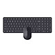 Rapoo 9310M Noir Ensemble clavier/souris sans fil Bluetooth/RF 2.4 GHz avec clavier slim et souris ambidextre 2400 DPI avec boutons programmables